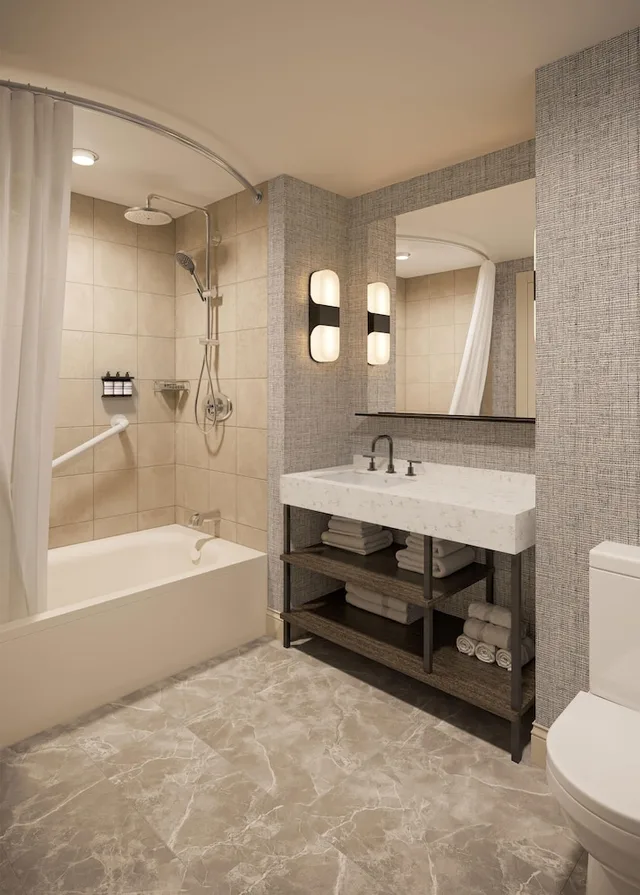 غرفة بسريرين مزدوجين بإطلالة على النهر والمدينة، Hyatt Regency Jersey City on the Hudson 6/7