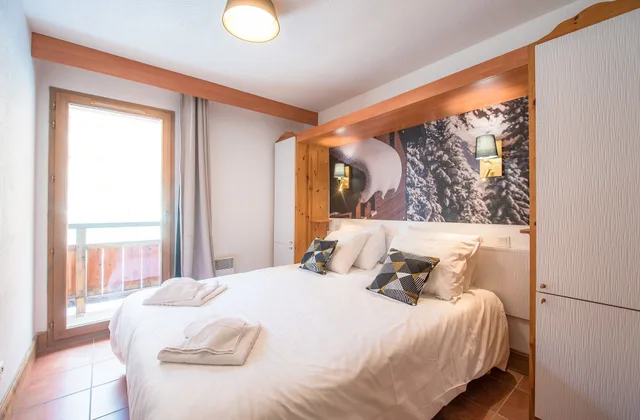 شقة كومفورت بسريرين منفصلين بغرفتين مع أريكة، Residence Club Mmv Le Hameau Des Airelles 3/6