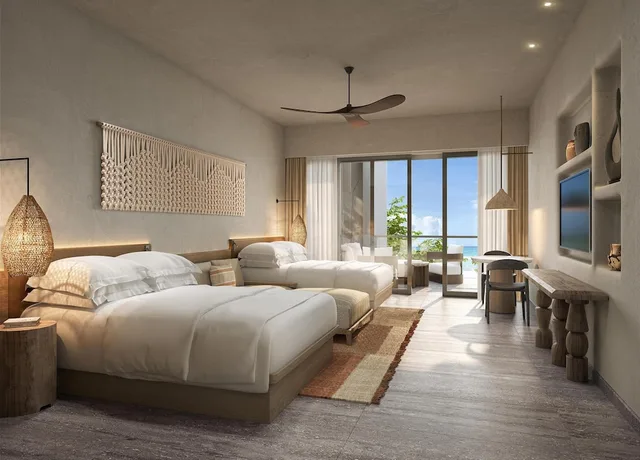 غرفة بسريرين كوين بإطلالة على البحر بشرفة، Grand Hyatt Los Cabos Resort, Golf & Spa, All-Inclusive 2/4