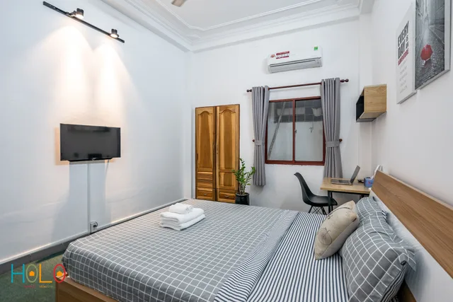 غرفة قياسية بسرير كوين بحوض استحمام، Holo Fairy House Saigon Homestay - Adult Only 3/6