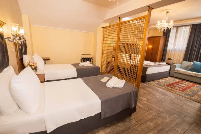 غرفة اقتصادية رباعية بسريرين منفصلين وسرير كينج مع أريكة في الطابق الأرضي، Ala Sofia Hotel 6/10