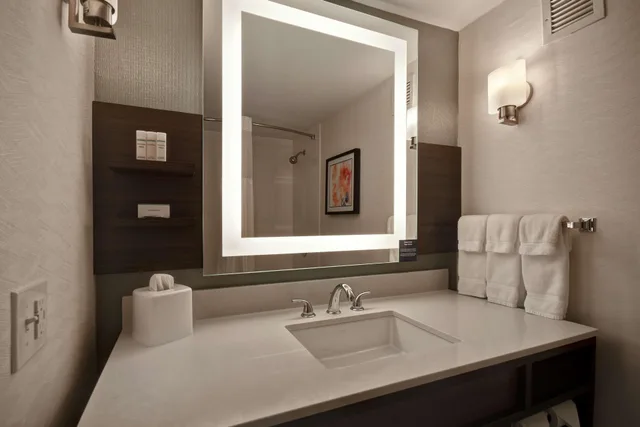 غرفة بسريرين مزدوجين، Hilton Garden Inn Detroit Metro Airport 2/2