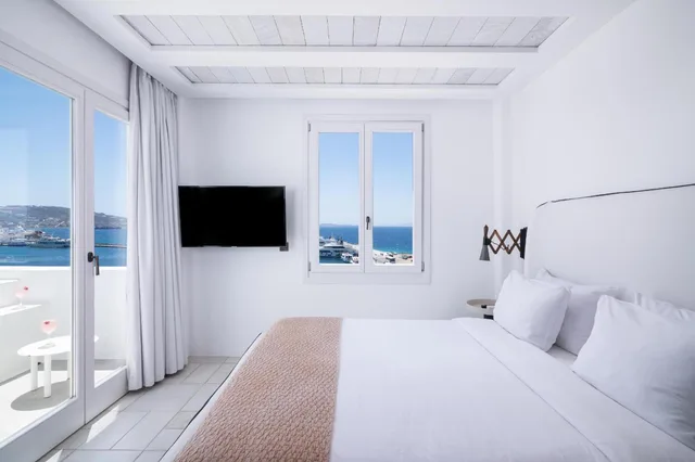 Premium, Suite, Queen Bed, Sea View, Outdoor Jetted Tub, Sofa، Porto Mykonos Hotel 1/5