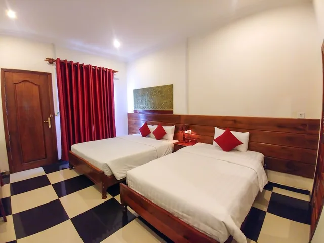 غرفة ديلوكس ثلاثية بإطلالة على المسبح بغرفة نوم واحدة، Asanak D'angkor Boutique Hotel 8/10