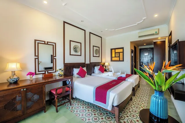 غرفة ديلوكس بإطلالة على النهر بشرفة، Lantana Riverside Hoi An Boutique Hotel Spa 4/7
