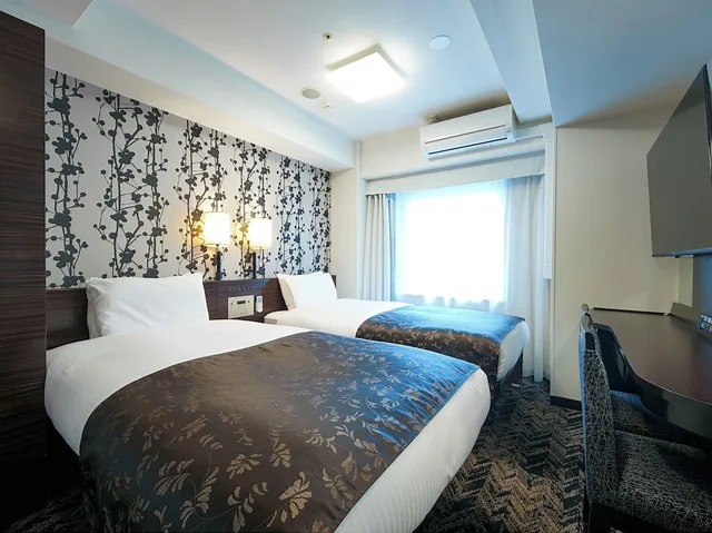 غرفة بسريرين منفصلين للمدخنين، Apa Villa Osaka Tanimachi 4 Chome 3/6