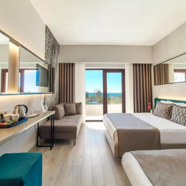 Standard, Twin Beds, Sea View, Club Hotel Turan Prince World 2/5