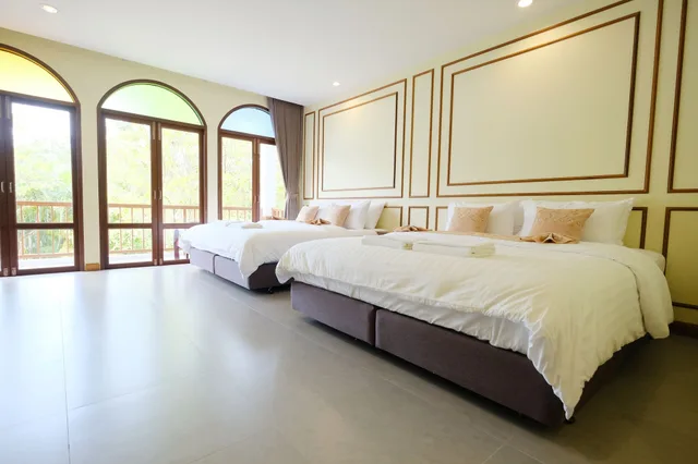 غرفة عائلية بسريرين مزدوجين بإطلالة على الحديقة، Baan Imm Sook Resort 6/10