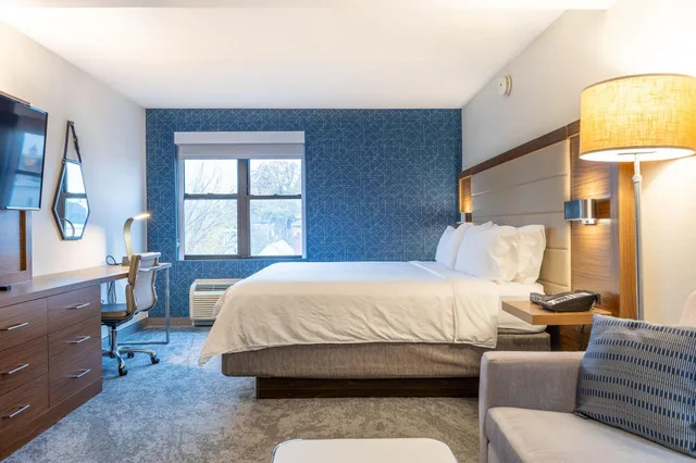 جناح استوديو بسرير كينج مع أريكة بمنطقة جلوس، Holiday Inn Express & Suites Boston - Cambridge 3/4