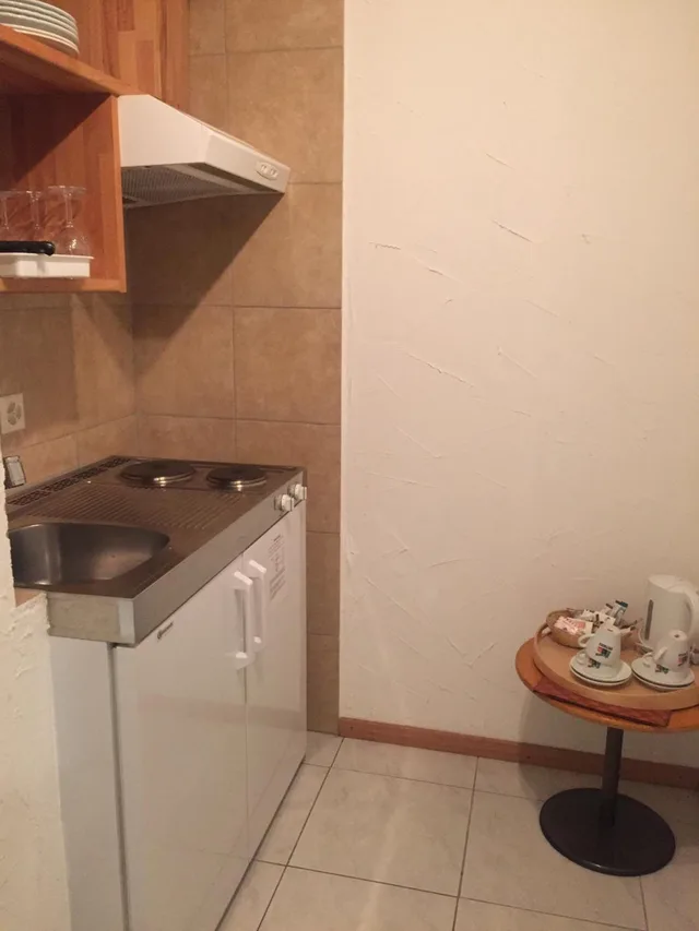 غرفة كبيرة بمطبخ صغير، Zermatt Budget Rooms 7/8