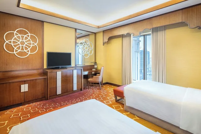 غرفة بسريرين منفصلين بإطلالة على المدينة، فندق جبل عمر ماريوت مكة(Jabal Omar Marriott Hotel Makkah) 4/10