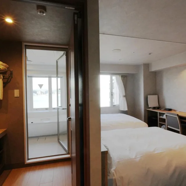 غرفة ديلوكس بسريرين منفصلين بإطلالة على المدينة في الملحق، Matsue New Urban Hotel 6/10