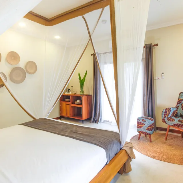 غرفة بسرير مزدوج بإطلالة على المسبح، Kupaga Villas Boutique Hotel 2/10