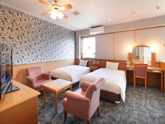 غرفة ديلوكس بسريرين منفصلين، Green Rich Hotel Aso Kumamoto Airport 1/6