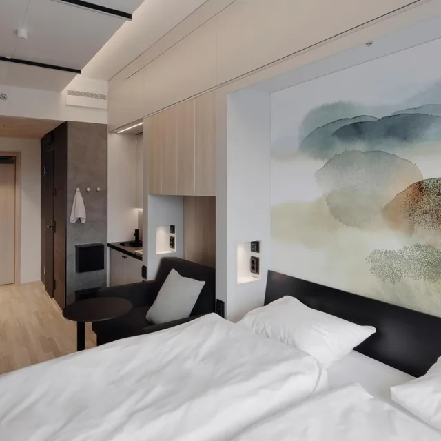 غرفة كومفورت بسرير مزدوج، VALO Hotel & Work Helsinki 1/4