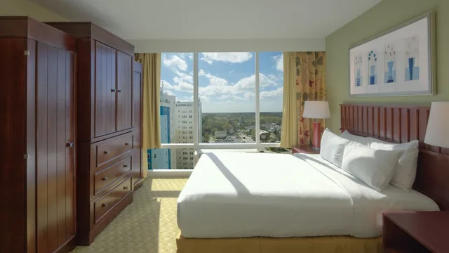 جناح بسرير كوين بإطلالة على المدينة بغرفة نوم واحدة لذوي الإعاقة، Hilton Vacation Club Ocean Beach Club Virginia Beach 1/7