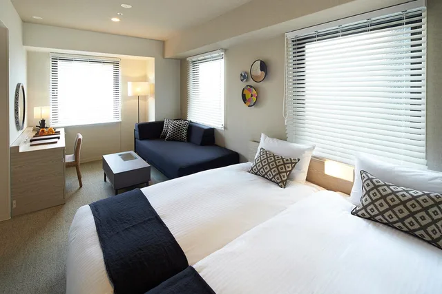 غرفة ثلاثية بثلاثة أسرّة، DEL style Osaka Higashitemma by Daiwa Roynet Hotel 1/2