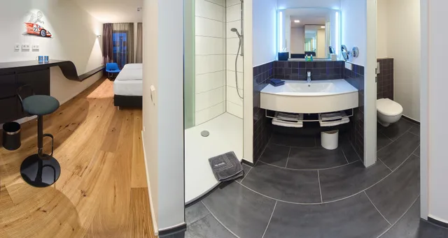 غرفة متصلة عائلية بسريرين مزدوجين، V8 Hotel Motorworld Region Stuttgart, BW Premier Collection 7/7