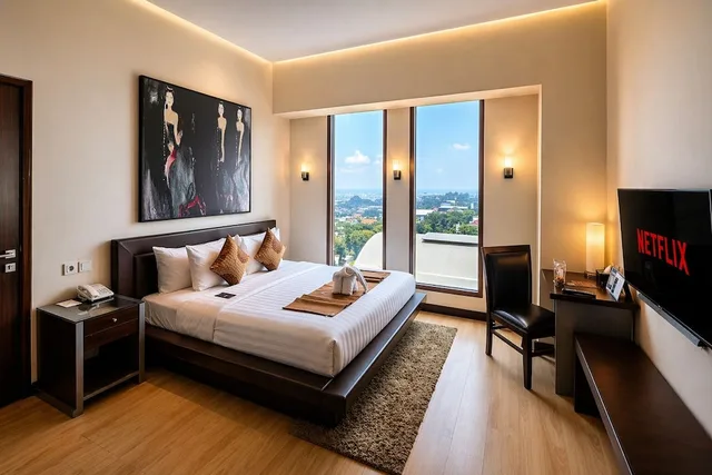 غرفة كلوب تنفيذية بسرير كوين للمدخنين، Hotel Grand Candi Semarang 3/5