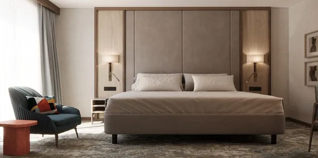 غرفة قياسية بسرير كينج بإطلالة على المدينة، Hotel Budva 1/6