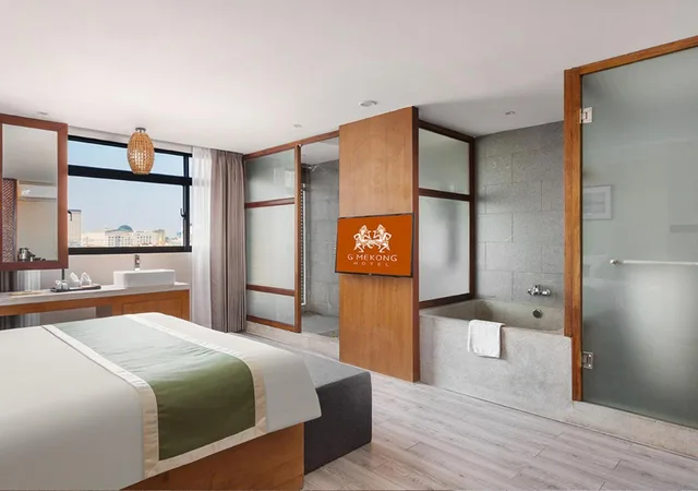 غرفة ديلوكس بسرير كينج، G Mekong Hotel 3/4