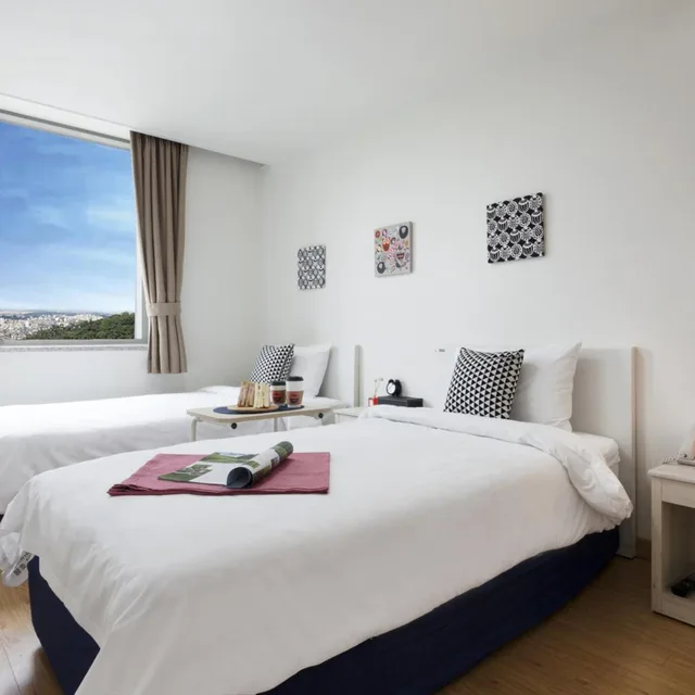 غرفة بسريرين منفصلين، Hotel Morning Sky 2/4