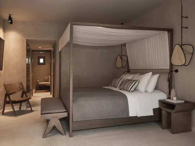 Open Plan, Tropical, Suite, Bungalow, King Bed, Outdoor Jetted Tub، Aulus Lindos Rhodes Resort, Curio Collection by Hilton 2/7