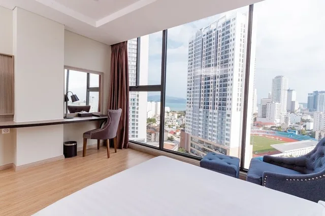 غرفة ديلوكس بسريرين منفصلين بإطلالة على البحر، Areca Hotel Nha Trang 5/7
