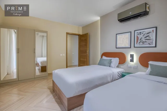 شقة بسرير كوين وسريرين منفصلين بغرفتي نوم، Prime Residence Kattameya 8/10