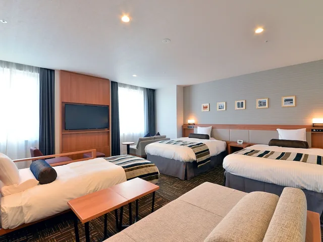 غرفة ديلوكس عائلية بسريرين منفصلين، Hakodate Kokusai Hotel 1/3