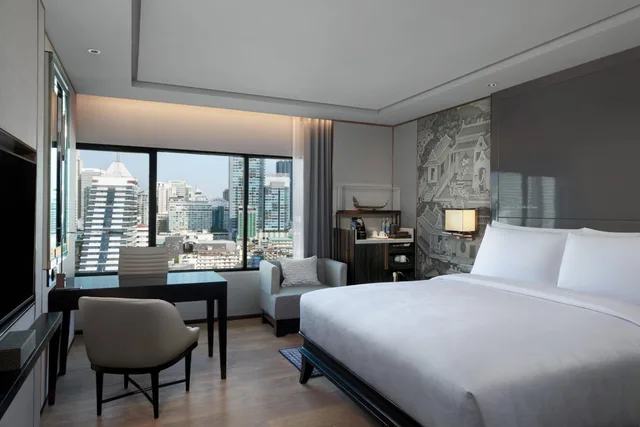 غرفة تنفيذية بسرير كينج مع دخول الصالة، Jw Marriott Bangkok 1/5