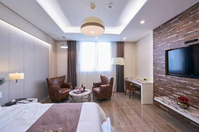 غرفة ديلوكس بسرير مزدوج، Gwangju Aura Hotel 4/8