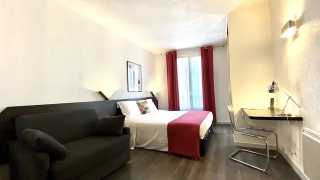 استوديو عائلي بسرير كوين مع أريكة، Appart hotel Boulogne Residence 2/3