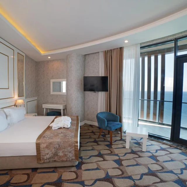 غرفة بسرير كينج بإطلالة على البحر، Blue Mudanya Hotel 7/10