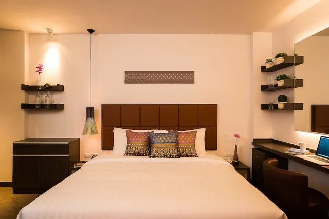 غرفة بريميير بسرير مزدوج، Aim House Bangkok 3/7