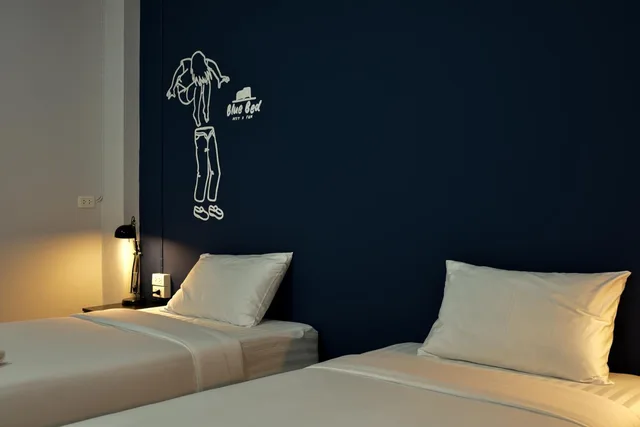 غرفة بسريرين منفصلين، Blue Bed Hotel 4/4