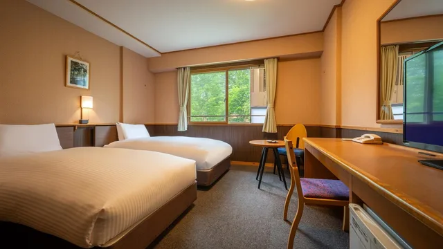 غرفة غربية قياسية بسريرين منفصلين، Shintamagawa Onsen 1/1