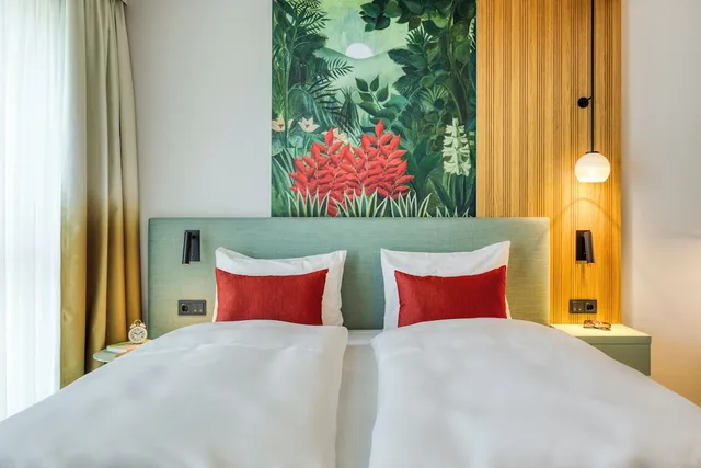 شقة ديلوكس بسريرين مزدوجين بغرفتي نوم مع أريكة، Citadines Danube Vienna 4/5