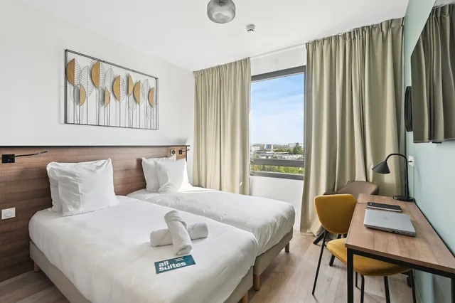 Comfort, Studio, Twin Beds, All Suites Appart Hotel Paris Ouest Colombes 1/2