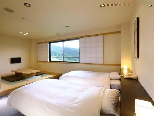 غرفة قياسية بسريرين منفصلين، MANZA ONSEN NISSHINKAN 1/2