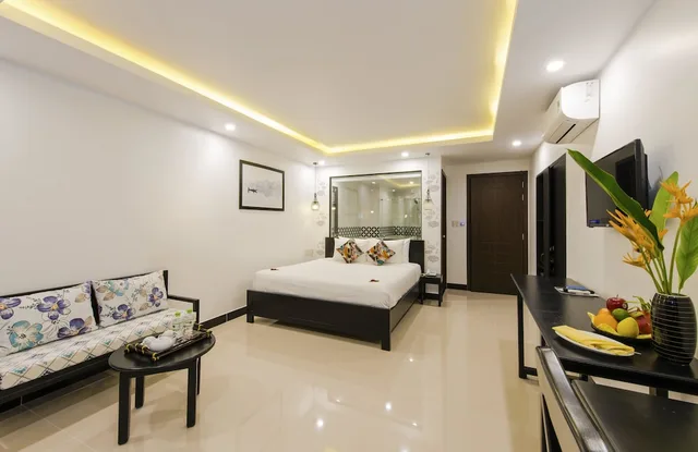 غرفة ديلوكس بسريرين منفصلين بشرفة، Gem Riverside Hotel Hoi An 9/10