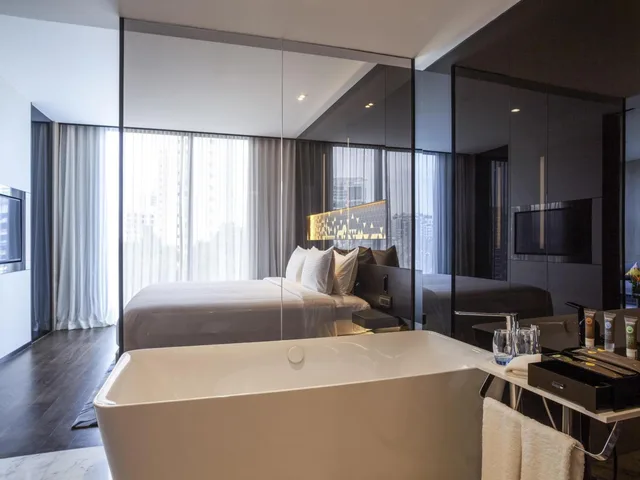 جناح بريميير بسرير كينج مع دخول الصالة في طابق مرتفع، NOVOTEL SINGAPORE ON STEVENS 8/10