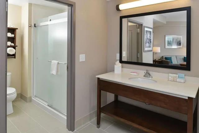 استوديو بسرير كينج بشرفة، Hampton Inn Suites Des Moines Downtown 1/1