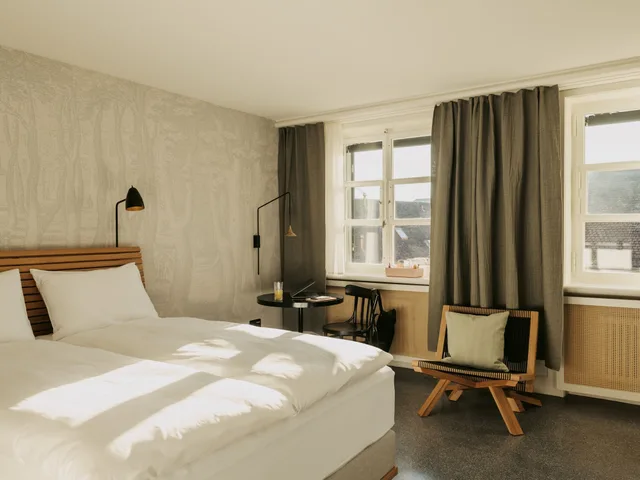 غرفة مريحة بسرير كوين، Volkshaus Basel Hotel 1/5