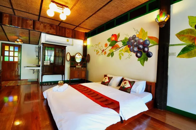 غرفة ديلوكس بسرير مزدوج أو سريرين منفصلين بشرفة، Baan Imm Sook Resort 2/9