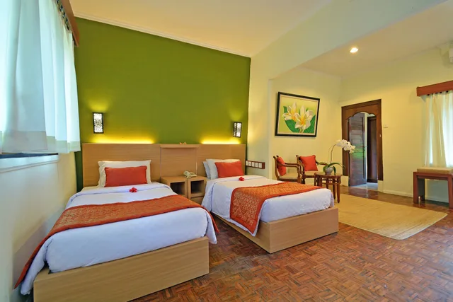2 Bedrooms, Downstairs, Family, Villa, 1 Double and 1 Single Bed، Puri Dewa Bharata Hotel and Villas 8/10