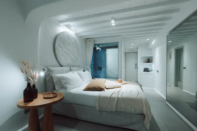 غرفة ديلوكس بشرفة بجاكوزي، Mykonos Ammos Hotel 3/5