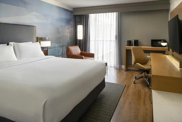 غرفة بسرير كينج بحوض استحمام لذوي الإعاقة، Courtyard Long Beach Downtown 2/10