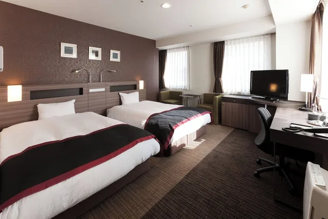 غرفة ديلوكس بسريرين منفصلين، Onomichi Kokusai Hotel 1/1