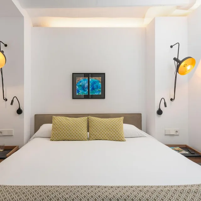 غرفة ديلوكس بسرير مزدوج بإطلالة على المسبح، Hotel Can Quetglas 4/10